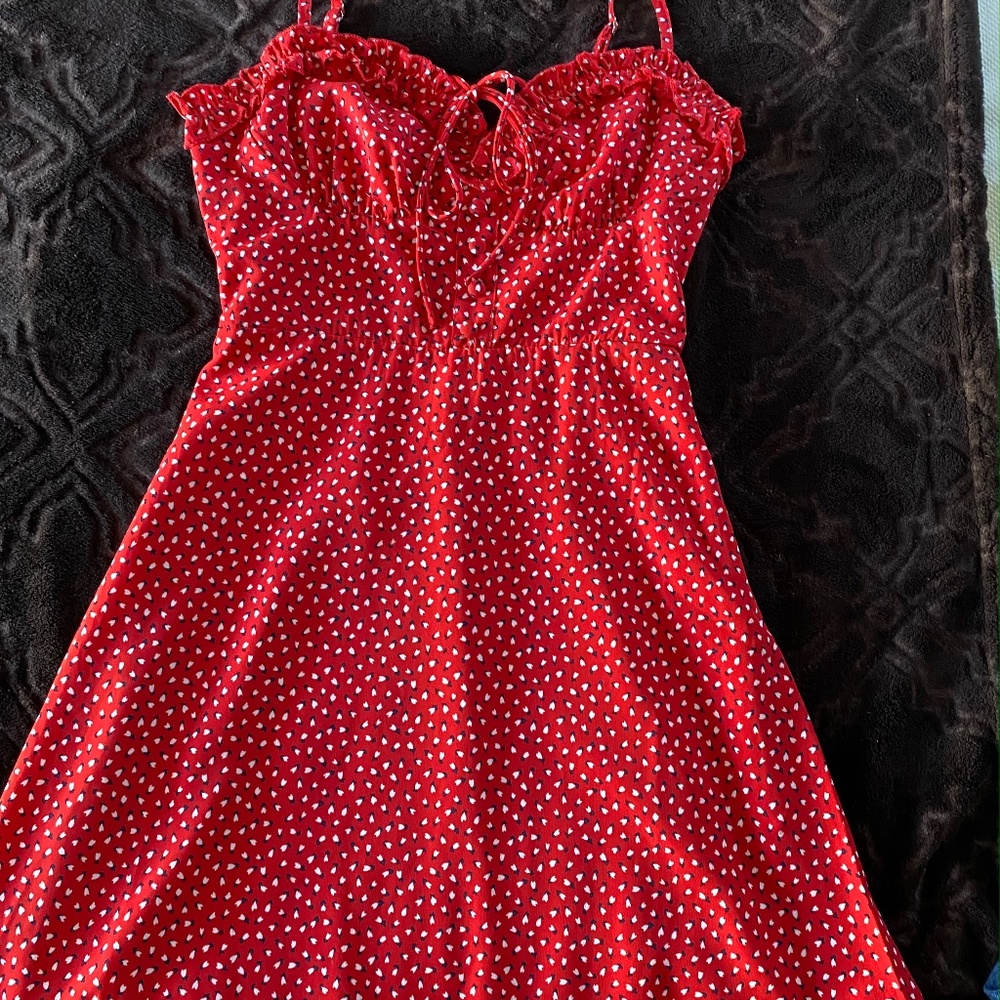 Princess Polly, Red Spaghetti Strap Dress, Size 2